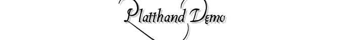 Platthand Demo font